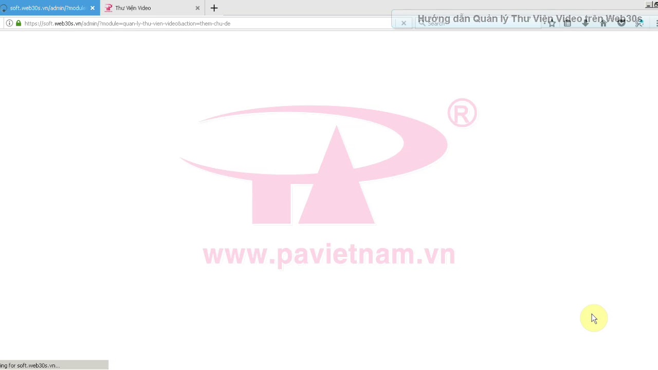quản lý thư viện video